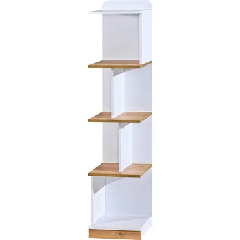 regál Úzká knihovna CEDAR - dub nash / bílý