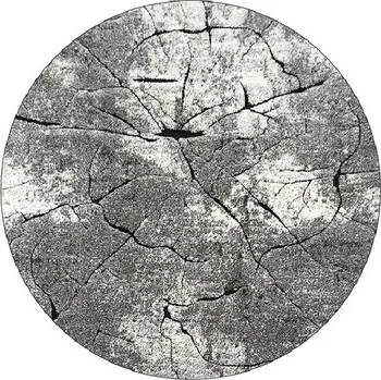 Koberec Kulatý kusový koberec 160x160 BRAWLEY 8 - šedý / bílý