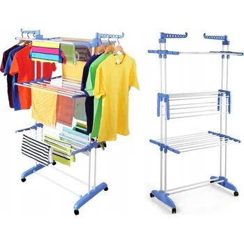 Sušák na prádlo Sušák na prádlo Retoo, volně stojící, vertikální, 78-127,5 cm, na kolečkách