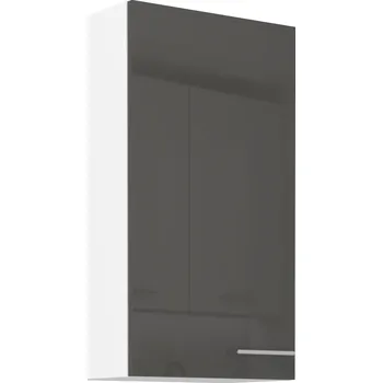 Kuchyňská skříňka Vysoká horní skříňka LAJLA - šířka 50 cm, šedá / bílá