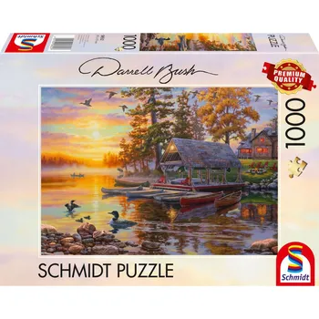 Puzzle Schmidt Spiele 1000dílné Puzzle Schmidt Spiele - PQ Puzzle 1000dílné Puzzle DARREL BUSH Kayak Dock