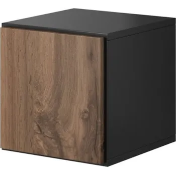 Policová skříň Závěsná skříňka s dvířky NORMANDIA 1 - antracitová / dub wotan