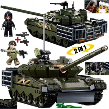 ostatní stavebnice Stavebnice Ruský Tank T 80BVMS 2 v 1 balení. Vojenské figurky + LEGO ZBRAŇ