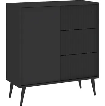 Komoda Komoda s dvířky a šuplíky JEWETT - antracitová