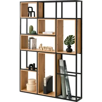 regál Policový regál GAREK - dub / černý