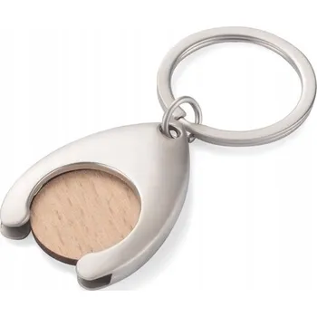 Přívěsek Na Klíče s dřevěným žetonem