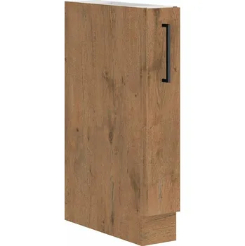 Kuchyňská skříňka Výsuvná skříňka VANYA - šířka 15 cm, dub lancelot, černý úchyt