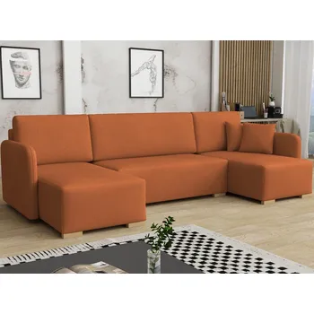 Sedací souprava Sedačka do U na každodenní spaní LUIKA - cihlová