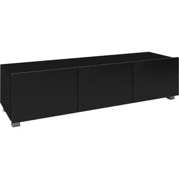 Televizní stolek TV stolek 150 cm CHEMUNG - černý / lesklý černý