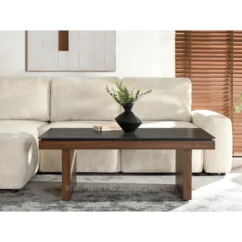 Konferenční stolek Konferenční stolek TALAL - černý mramor / ořech