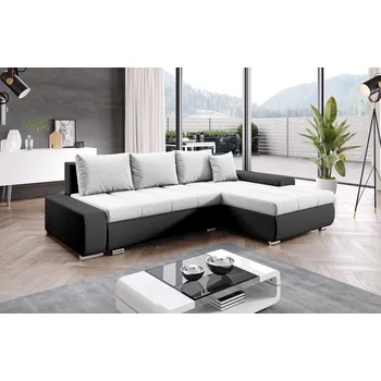 Sedací souprava Sedací souprava s úložným prostorem CANDIDA - černá / světle šedá