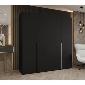 Šatní skříň Šatní skříň 200 cm BETULA - černá / stříbrná