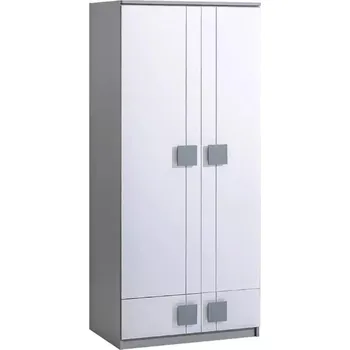 Šatní skříň Šatní skříň 80 cm BURGAW - bílá / antracit