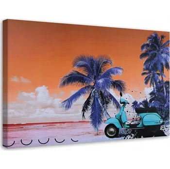 Obraz OBRAZ NA PLÁTNĚ Palmy Skútr Pláž