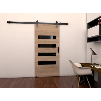 Interiérové dveře Posuvné interiérové dveře BUSHLAND 6 - 76 cm, dub sonoma