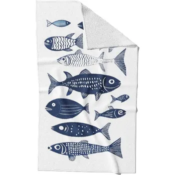 Rychleschnoucí ručník 50x90 ryby z hlubin
