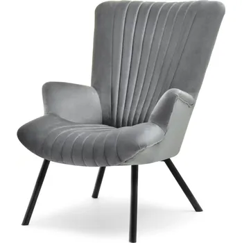 Křeslo Čalouněné křeslo JARNO - šedé / černé