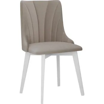 Jídelní židle Čalouněná židle do jídelny AFTON 10 - bílá / béžová