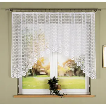 Obraz Žakárová Záclona FAUSTYNA, vel 250x120cm, květinový vzor (hotová)