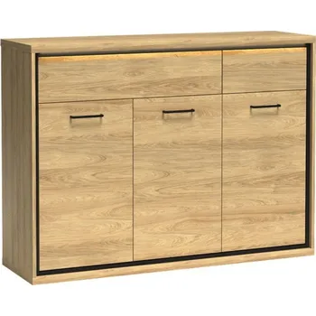 Komoda Kombinovaná komoda s LED osvětlením SUCRE 2 - ořech hikora