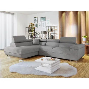 Sedací souprava Rozkládací rohová sedačka LABUS - šedá, levý roh