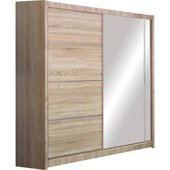 Šatní skříň Šatní skříň 180 CHITA se zrcadlem - dub sonoma