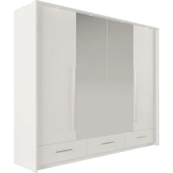 Šatní skříň Šatní skříň 255 THEKLA se zrcadly - bílá