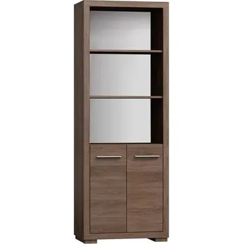 regál Regál s dvířky TRIXA - dub santana tmavý