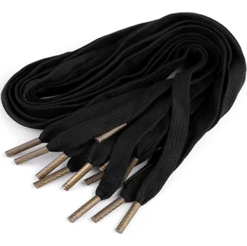 Příze Oděvní šňůra s koncovkami do kapucí, délka 135 cm, barva 3 černá