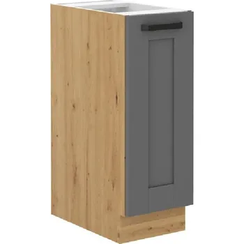 Kuchyňská skříňka Výsuvná skříňka LAILI - šířka 30 cm, šedá / dub artisan