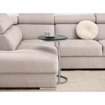 Toaletní stolek Odkládací stolek TENOCH - černý mramor / matný chrom