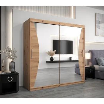 Šatní skříň Šatní skříň EMILIE - šířka 200 cm, dub artisan