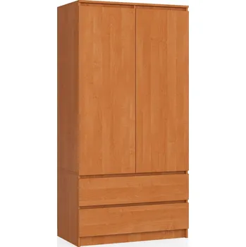 Šatní skříň Skříň Akord S90 2D 2SZ 90 x 180 x 51 cm olše