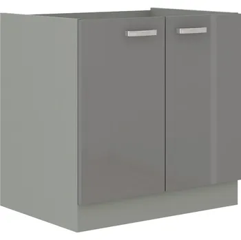 Kuchyňská linka Dolní dvoudveřová skříňka ULLERIKE - šířka 80 cm, šedá