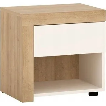 Noční stolek Noční Stolek Bílý se zásuvkou do ložnice Lyon