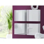 Set závěsných skříněk ASHTON - bílý / lesklý bílý