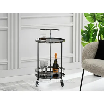 Konferenční stolek Barový stolek RADO - černý mramor / černý