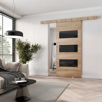 Interiérové dveře Posuvné dveře na stěnu BARRET 5 - 86 cm, dub sonoma