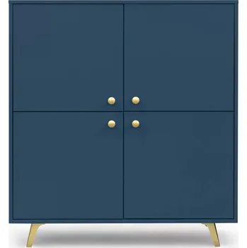 Komoda Čtyřdveřová komoda JOELE - tmavě modrá