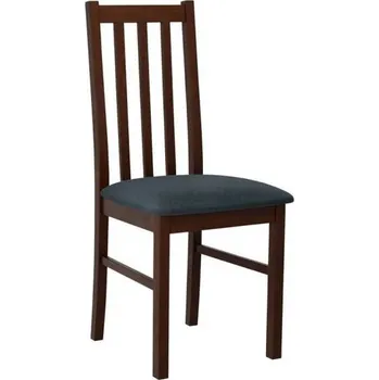 Jídelní židle Čalouněná židle do jídelny EDON 10 - ořech / modrá