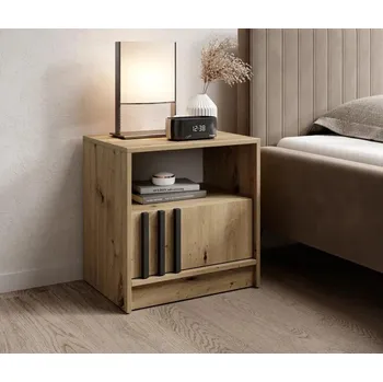 Noční stolek Noční stolek MARFA - dub artisan / černý