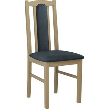 Jídelní židle Čalouněná židle do kuchyně EDON 7 - dub sonoma / modrá