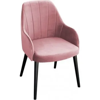Jídelní židle Čalouněná jídelní židle MOVILE 50 - černá / růžová