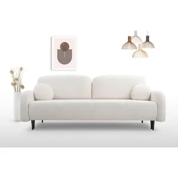 Pohovka Rozkládací dvousedačka s úložným prostorem WHITBY - krémová