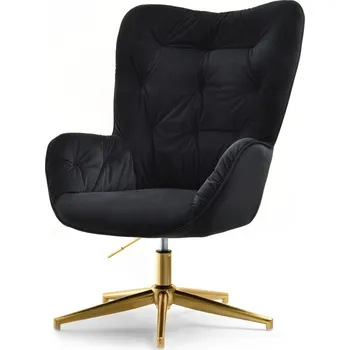 Křeslo Otočné křeslo COLBY - černé / zlaté