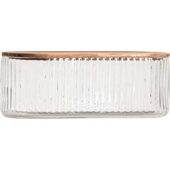 Dóza na potraviny Nádoba BARDO s akáciovým víkem M 26x12 cm HOMLA