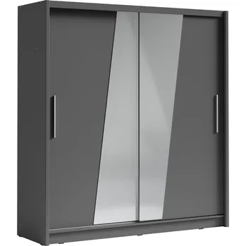 Šatní skříň Šatní skříň se zrcadlem 200 cm CHOCONTA 2 - grafitová