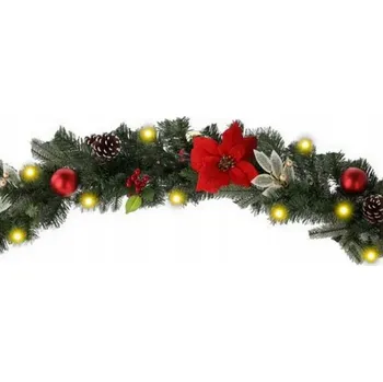 LED girlanda 180 cm červeno-zlatá