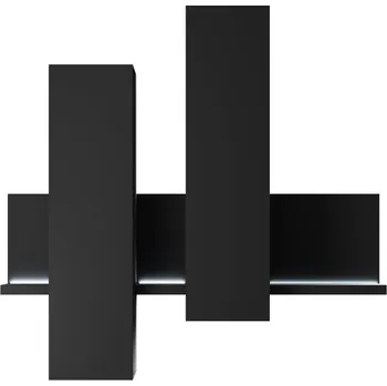 Policová skříň Závěsné skříňky s policí KIBOU - černý mat