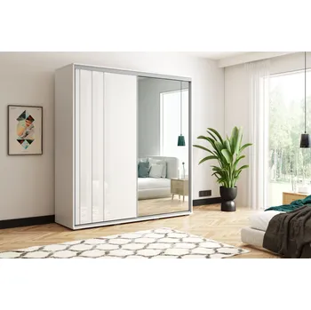 Šatní skříň Dvoudveřová šatní skříň 230/245 ELIANA - bílá